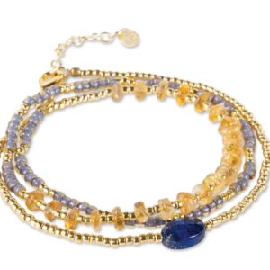 Armbandje Lapis Lazuli / Citrien