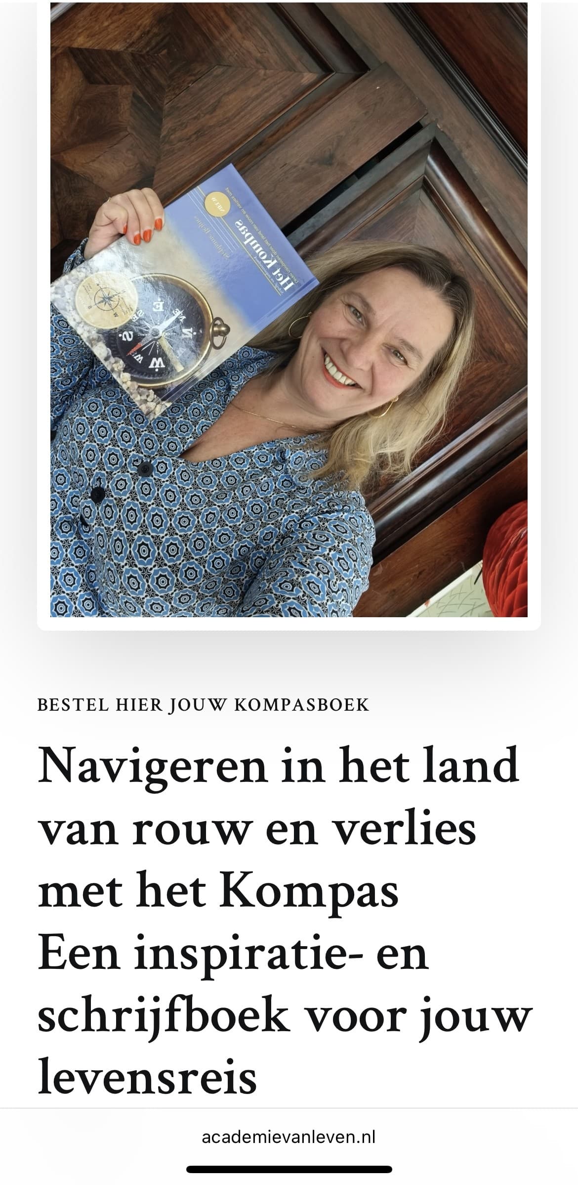 Het Kompasboek met rouw en verlieswandeling
