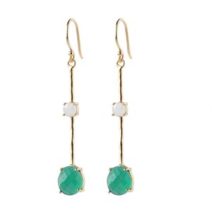 Oorbellen Groene Onyx
